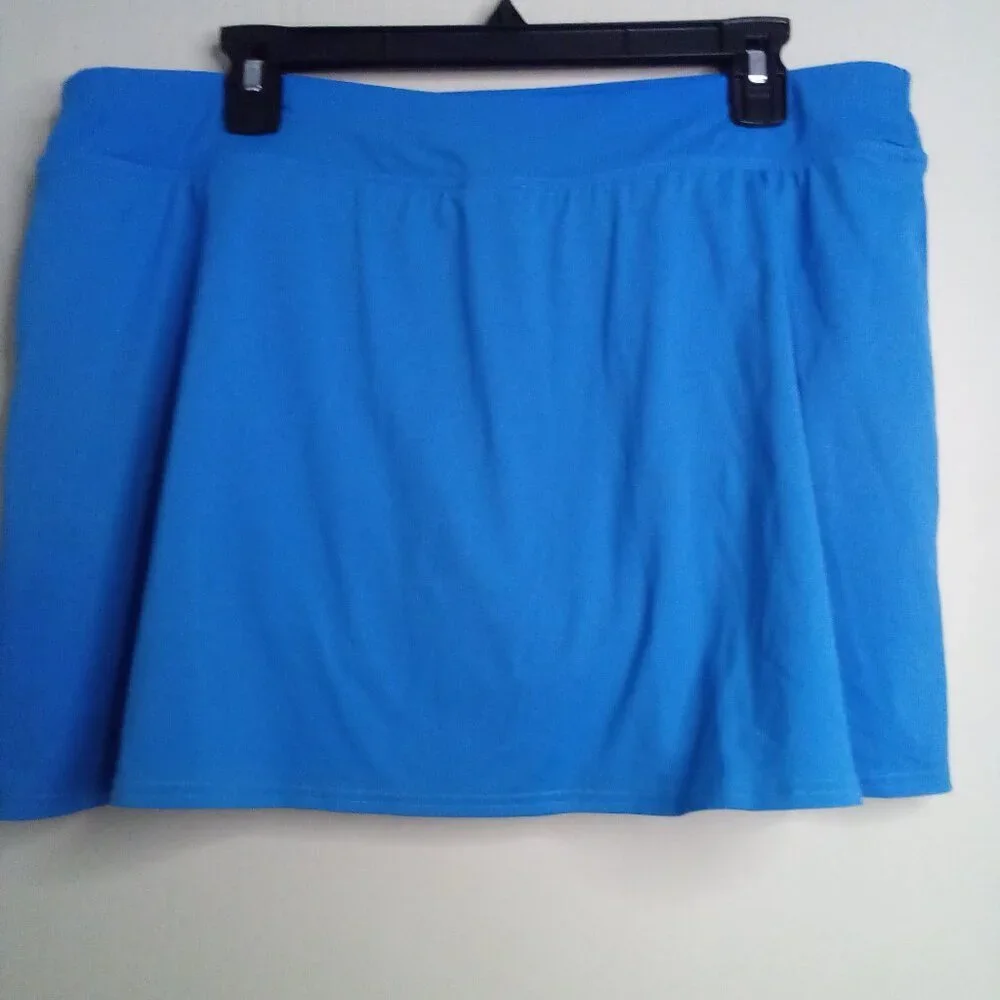 Lands' End Skort Swim Bottom Women 16 Bikini With Skirt Blue - Picture 9 of 12
